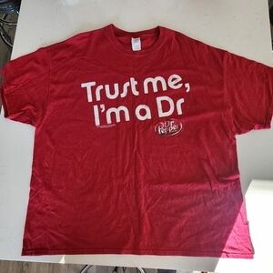 Gildan Ultra Cotton Dr Pepper Trust Me Maroon Red Graphic T-Shirt Tee Men's 3XL